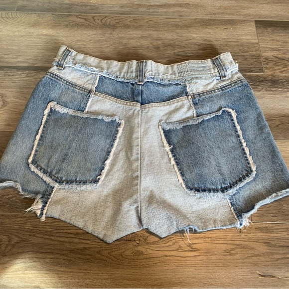 Revice Patchwork Jean Shorts - Picture 3 of 6